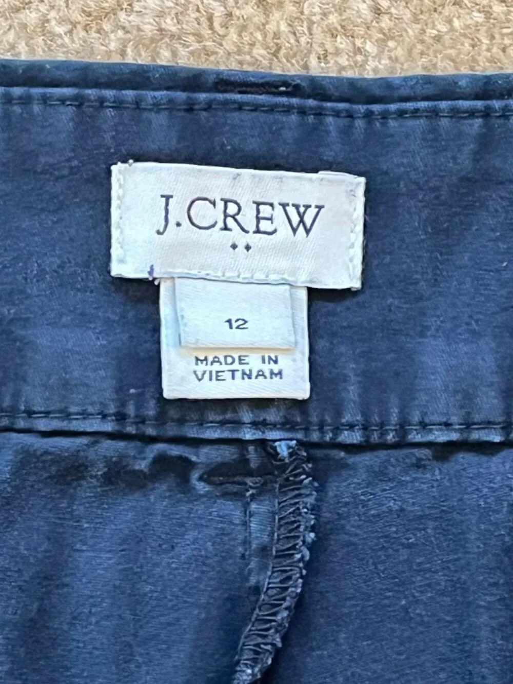 J. Crew Women's Navy Blue Cotton Shorts Size 12 Coastal Grandmother Outdoors